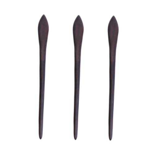 Beaupretty 3 Stück Retro Haarnadeln aus Schwarzem Holz Teiliges Handgefertigte Haarstäbe für Frauen und Mädchen zur Sicheren Hochsteckfrisur und Elegantem Haarschmuck von Beaupretty