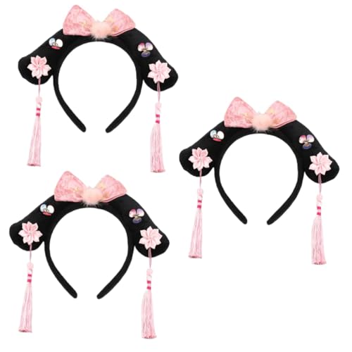 Beaupretty Kostüm Stirnbänder 3 Stück Stirnband-Haarbänder Für Damenhaare Damen-Stirnbänder Haarspangen Für Mädchen Ausgefallene Party-Haarreifen Chinesische Stirnbänder Anzieh-Stirnbänder von Beaupretty