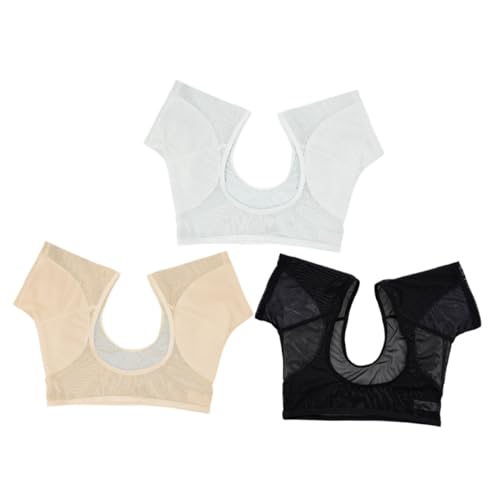 Beaupretty 3 Stück Teiliges Atmungsaktives Achsel Schweißhemd für Damen Waschbare Unterarm Schweißweste Schweiß Schutz gegen Schweißflecken Design in und Hautfarbe von Beaupretty