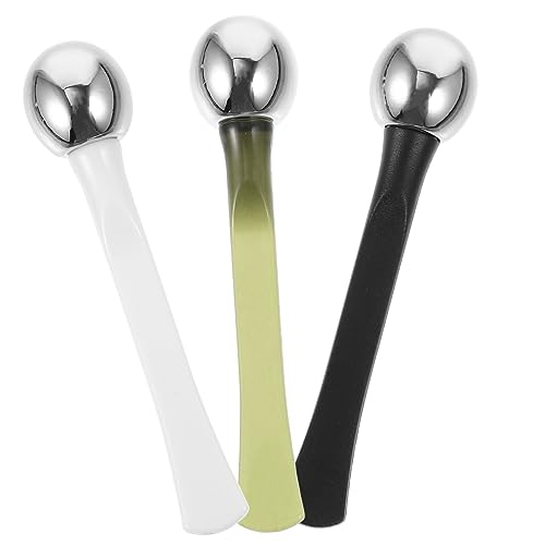 Beaupretty 3 Stück Teiliges Augenmassage Stick aus Langlebigem Zinklegierungsmaterial mit Löffel und Massageende zur Reduzierung von Augenringen Schwellungen und Falten Einfach Anzuwenden von Beaupretty