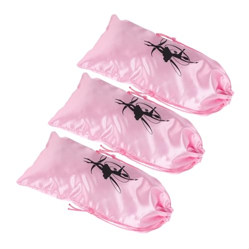 Beaupretty 3 Stück Teiliges Ballettschuh Aufbewahrungsbeutel mit Kordelzug Weiche Tanzschuhtaschen für Mädchen Praktische und Reißfeste Ballett Tanzbeutel für Schuhe Kleidung Reise und Sport von Beaupretty