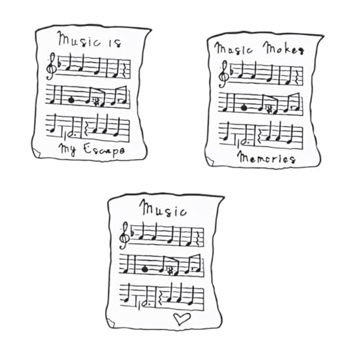 Beaupretty 3 Stück Teiliges Broschennadel Cartoon musiknoten Design Emaillierte Legierungs broschen Modische Anstecknadeln für Damen Vielseitiges Schmuck accessoire für Kleidung und Taschen von Beaupretty