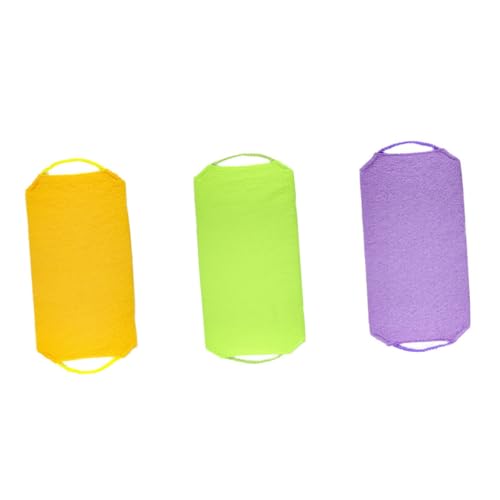 Beaupretty 3 Stück Teiliges Doppelseitiges Peeling Badetuch mit Rubbelfunktion Back Scrubber für Sanfte Körperreinigung und Massage Langlebiges Material für Dusche Camping und Reisen von Beaupretty