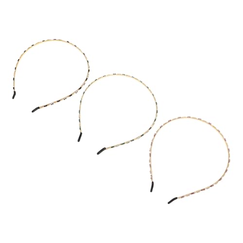 Beaupretty 3 Stück Teiliges Feine Künstliche Kristall-Haarbänder mit Funkelnden Strasssteinen Elegante und Stabile Haarreifen für Damen und Mädchen Vielseitige Braut Party-Haarschmuck in von Beaupretty