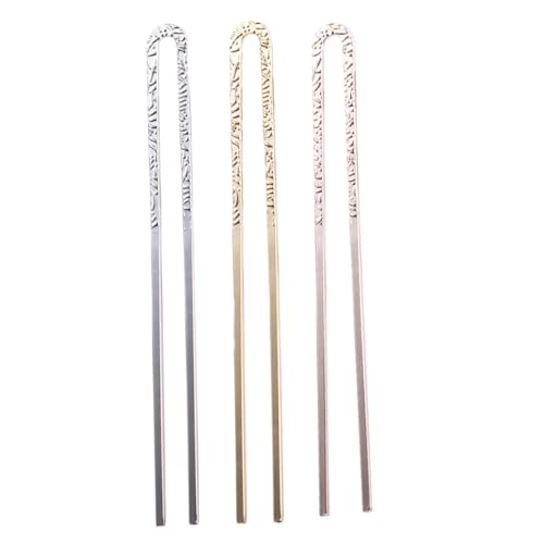 Beaupretty 3 Stück Teiliges Haarnadeln für Hochsteckfrisuren Antike Haarnadeln mit U form Hochzeit Haarschmuck für Frauen Fester Sitz für Dickes und Lockiges Haar Gold Silber Rosegold von Beaupretty