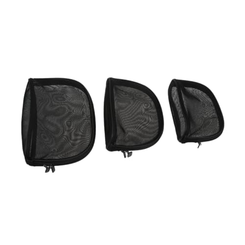 Beaupretty 3 Stück Teiliges Kosmetiktaschen aus Strapazierfähigem Transparentem Netzstoff Leichte Make Up Organizer Taschen in Schwarz Kompakt und Praktisch für Damen für Reisen und Alltag von Beaupretty