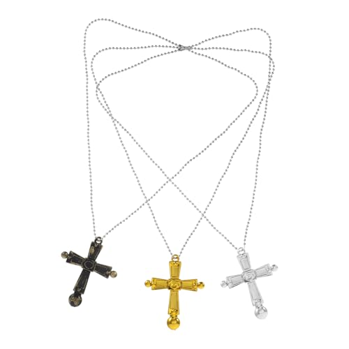 Beaupretty 3stücke Kreuz-halskette Mit Christlichem Anhänger Dekorativer Modeketten Für Teenager-mädchen Und Teenager-jungen Schmuck Für Jungen Und Mädchen Urlaubspartys Und von Beaupretty