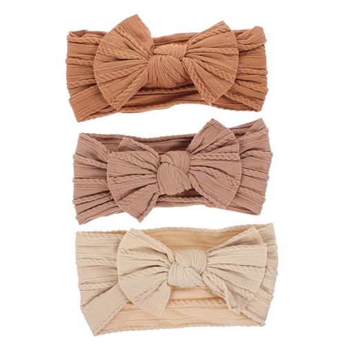 Beaupretty 3 Stück Teiliges Mädchen Nylon Stirnband mit Elastischen Schleifen Weiche Haarschmuck Accessoires für Neugeborene und Kleinkinder Hautfreundlich und Angenehm zu Tragen von Beaupretty