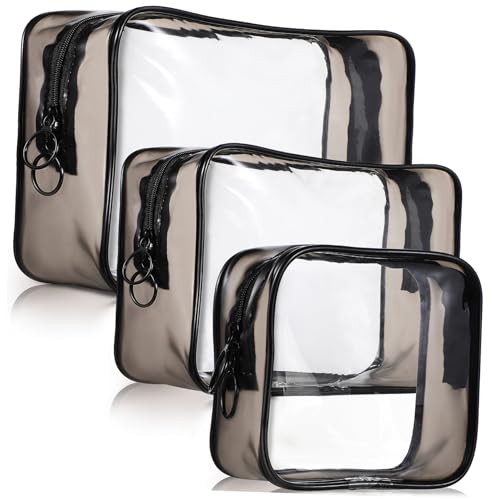 Beaupretty 3 Stück Teiliges Reise Make Up Organizer Tragbare Kosmetiktaschen aus Strapazierfähigem Kunststoff mit Reißverschluss Kompakt für Lippenstift Zahnbürste Vielseitig für Business von Beaupretty