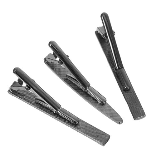 Beaupretty 3 Stück Teiliges Schwarze Kupfer Krawattenklammern Herren Gravierte Metall Krawattenhalter für Business Anlässe Hochzeit Party Vielseitige Langlebige und Kompakte Accessoires von Beaupretty