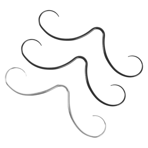 Beaupretty 3 Stück Teiliges Septum Nasenring aus Edelstahl Langlebig und Symmetrieverbessernd Modisches Schnurrbart Design Rostfrei Geeignet für Herren und Damen Piercing Schmuck von Beaupretty
