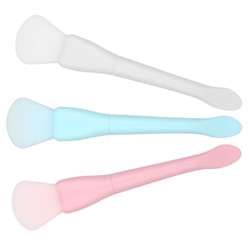Beaupretty 3 Stück Teiliges Silikon Gesichtsmaske Pinsel Dualer Kopf Maskenapplikator für Sanfte Anwendung von Gesichtspflegeprodukten Wiederverwendbar und Leicht zu Reinigen für Diy Masken von Beaupretty