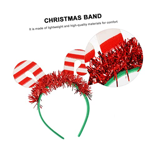 Beaupretty 3 Stück Teiliges Weihnachts Haarschmuck Rote und Weiße Festliche Haarreifen mit Zuckerstangen Design Niedliche Party Haarbänder für Mädchen Geeignet für Weihnachtsfeier und von Beaupretty