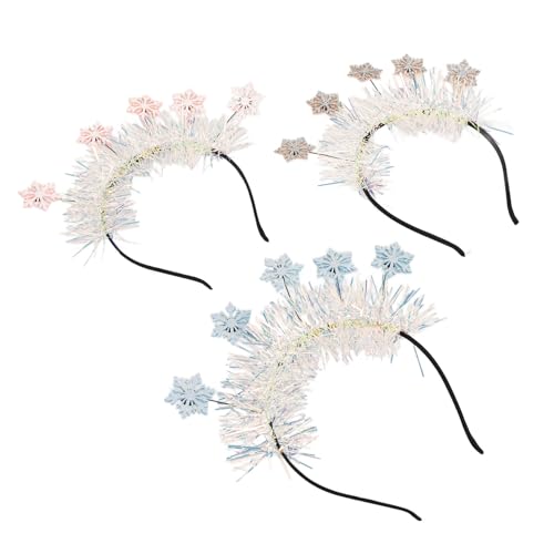 Beaupretty 3 Stück Teiliges Weihnachts Stirnband mit Glitzernden Schneeflocken Dekoratives Haar Accessoire für Damen Festlicher Kopfschmuck für Xmas Partys Bühnenauftritte und Geschenkidee von Beaupretty