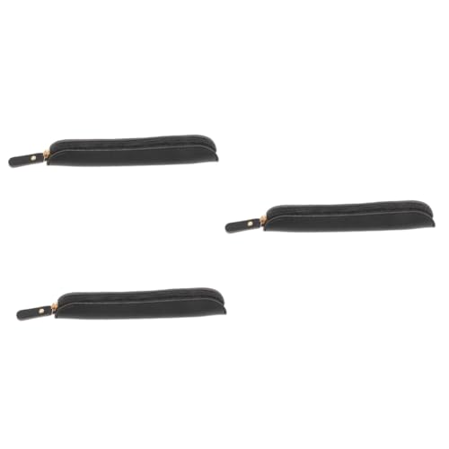 Beaupretty 3 Stück Tragetasche für Stifte Multifunktionale Stift Hülle aus Weichem Material für Kugelschreiber Füllfederhalter und Bleistifte für Büro Schule und Unterwegs Schwarz von Beaupretty