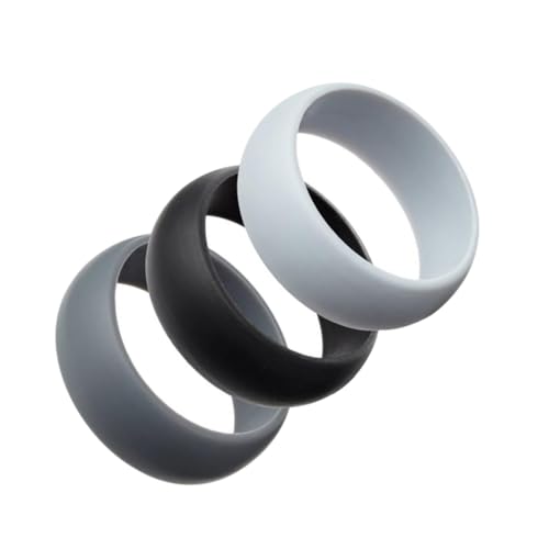 Beaupretty 3 Stück Unisex Silikonringe Sport und Hochzeitsringe und Flexibel Sicher und für Aktivitäten und Fitness von Beaupretty