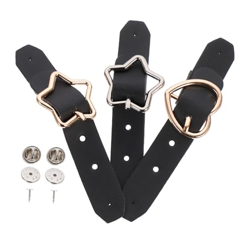 Beaupretty 3 Stück Verstellbare PU Dekorverschluss für Faltenröcke Seitliche Schnalle Kragenverschluss Langlebig Rostfrei Gürteldetails Geeignet für Damen DIY und Uniformkleidung von Beaupretty