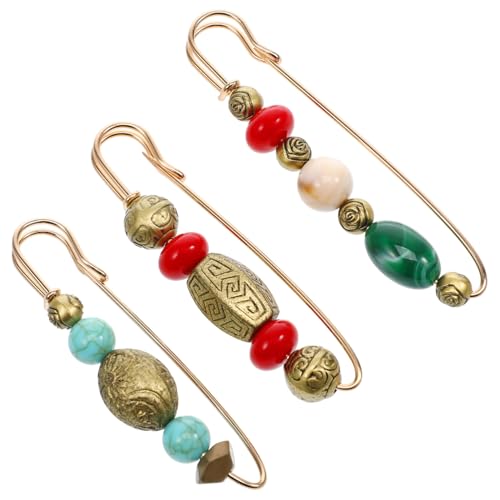 Beaupretty 3 Stück Vintage Broschen für Damen Teiliges Retro Broschen Legierung für Strickjacken Pullover und Kleider Anstecknadeln für Besondere Anlässe von Beaupretty