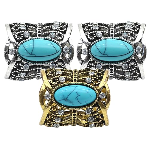 Beaupretty 3stücke Hohl Schalringe Strass Schal Clips Retro Schal Schnallen Verschlüsse Für Damen Kleiderringhalter Strickjackenringe von Beaupretty