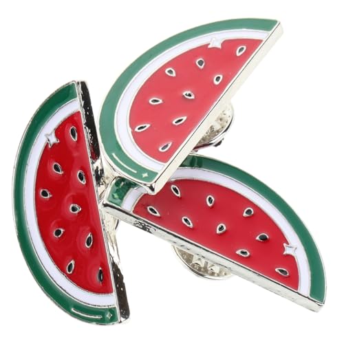 Beaupretty 3 Stück Wassermelonen Broschen Legierung Retro Anstecknadeln für Frauen Niedliche Accessoires für Pullover Shirts und Taschen Fröhliches Design mit Wassermelonenmotiven von Beaupretty