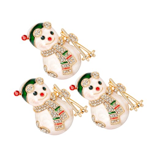 Beaupretty 3stücke Schneemann-anstecknadel Aus Emaille Für Weihnachten Leuchtende Brosche Schneeflocken-anstecknadel Weihnachts-anstecknadel Für Rucksäcke Cartoon-broschenabzeichen von Beaupretty