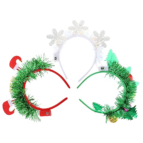 Beaupretty 3 Stück Weihnachts-Stirnband-Dekoration Haarschmuck Foto-Requisiten Stirnbänder Für Weihnachtskugeln Weihnachts-Haarreifen Weihnachtsfeier-Stirnbänder Dekorative von Beaupretty