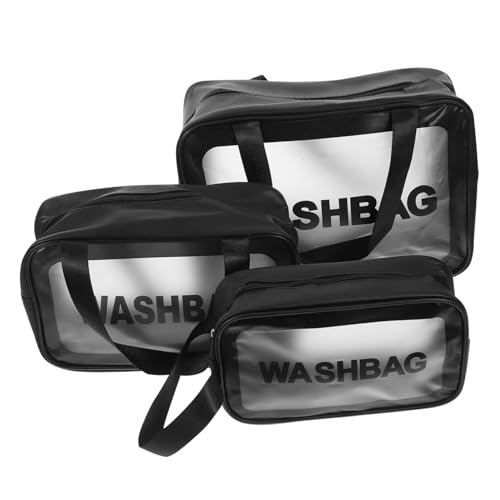 Beaupretty 3 Stück wasserdichte Teilig Reise Waschtasche Große Kapazität Robustes Material Handliche Kosmetiktaschen für Damen für Strand Outdoor und Reise Schwarz in DREI von Beaupretty