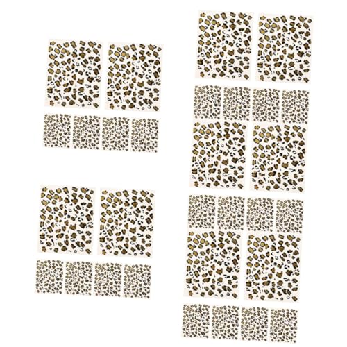 Beaupretty 30 Blätter Leopard-tattoo-aufkleber Pfotenabdruck-tattoos Aufkleber Für Erwachsene Leopardenhemd Metallbesatz Überweisungs Papier Bronzieren Dekorative Teller von Beaupretty