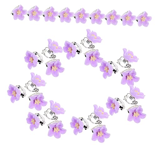 Beaupretty 30st Kleine Blumenhaarnadel Haarklammern Clips Lilienblütenklammern Farbe Gänseblümchen Kieferclip Haarschmuck Für Damen Haarspangen Prinzessin Blumenclip Violett Plastik Kind von Beaupretty