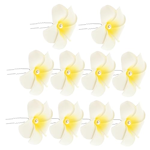 Beaupretty 30 Stk U-förmige Eiblume Plumeria-haar Haarspangen Für Damen Haarschmuck Für Frauen Hawaiianische Haaraccessoires Brautaccessoires Haargabel Stift Schaum Blumen Hochzeit Fräulein von Beaupretty