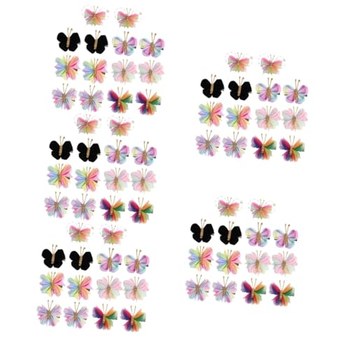 Beaupretty 35 Paare Mesh-Schmetterling-Haar-Accessoires Haarnadeln für Mädchen Kinderhaarschmuck für Mädchen kinder haarspangen haarspange kinder Haarklammer Seitenclips Haarnadel aus Metall von Beaupretty