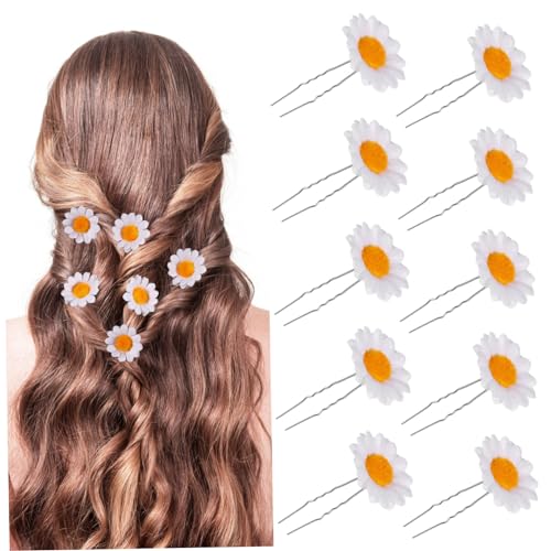 Beaupretty 36 Stk Kleine Chrysanthemen haarnadel Sonnenblumen-Haarspange Hochzeit Haarspange haarschmuck Haarspangen Tiara Haarklammer Haargabel Haarstock Modellieren Hawaii von Beaupretty