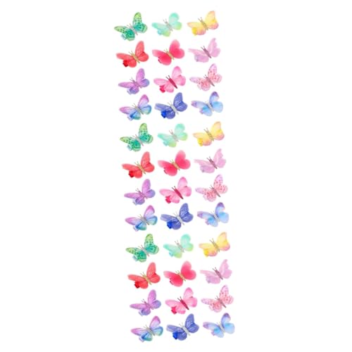 Beaupretty 36 Stk Schmetterlings-haarspange Schmetterlingshaarnadeln Haarschmuck Für Mädchen Festivalzubehör Schmetterling Glänzende Haarspangen Dekorative Haarnadel Legierung Kind Stoff Pony von Beaupretty