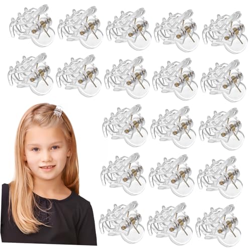 Beaupretty 36 Stück Teiliges Kleine Transparente Haarklammern für Dickes Haar Kunststoff Mini Klaue Clips mit Einzigartigem Zahn Design Schonend und Stabil Haarschmuck für Mädchen und Frauen von Beaupretty