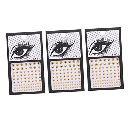 Beaupretty 3Sätze Selbstklebende Edelsteine für Gesicht und Körper Dekorative Juwelen Aufkleber für Halloween Partys Rollenspiele und Mehr Glitzersteine für Individuelles Make Up von Beaupretty