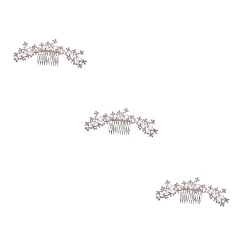 Beaupretty 3St Haarkamm aus Strasslegierung haarschmuck Brauthaarkamm Hochzeit Haarkamm Tiara Hochzeit Braut Haarkamm Brautkopfschmuck für die Hochzeit Strasssteine Kopfbedeckung schmücken von Beaupretty