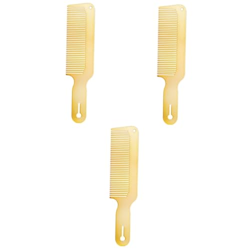 Beaupretty 3St Haarkamm für Männer wide tooth comb hair care tools herren haarbürste haarkã¤mme breiter Zahnkamm Friseurkämme doppelseitig handhaben Ölkopf flacher Kamm Mann Frisierkamm Stahl von Beaupretty