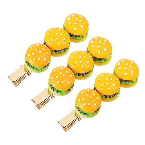 Beaupretty 3St Haarnadel Haarschmuck kinder haarspangen Alligator-Speisespange süße Haarspangen kleinkind Babynahrung Zubehör für Haarspangen Haarklammer niedlich Hamburger Bobby Klipp von Beaupretty