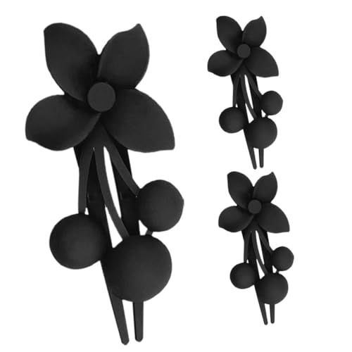 Beaupretty 3St Haarnadel mit Hai-Clip Haarschmuck faltenfreie Haarspangen große Haarspange Haarspangen frauen kleine Clips für Haare Französische Haarspangen Styling-Haarspangen Abs Black von Beaupretty