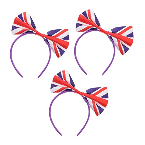 Beaupretty 3stücke Pailletten-schleifen-stirnband Mit Flaggen-kopfschmuck Haarreifen Für Weihnachts-haarschmuck Entzückende Große Schleifen-haardekore Für Damen Und Mädchen von Beaupretty