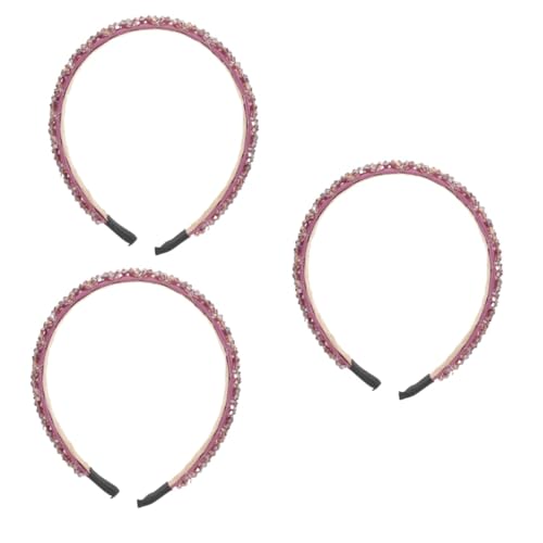 Beaupretty 3St barockes Strasshaar glänzendes Strass-Stirnband modische Stirnbänder für Damen Tiara Haarschmuck Kristall-Strass-Stirnband Strass Stirnband Damen Europäisch und amerikanisch von Beaupretty