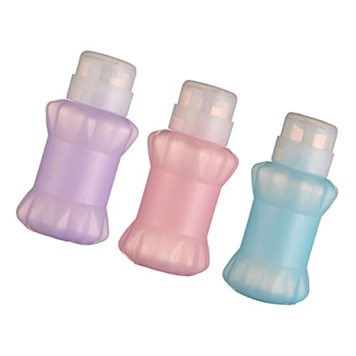 Beaupretty 3Stücke Abschließbare Nagelentferner Flasche Eckdesign Druckpumpen Spender für Nagellackentferner Make Up Entferner Zufällige Farben von Beaupretty