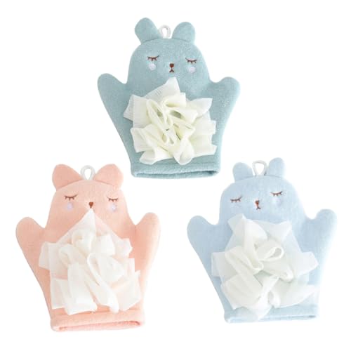 Beaupretty 3stücke Teiliges Cartoon-bad-handschuhe Für Mädchen Weiche Saugfähige -mitts Für Empfindliche Für Mädchen Und Kleinkinder Farblich Sortiert von Beaupretty