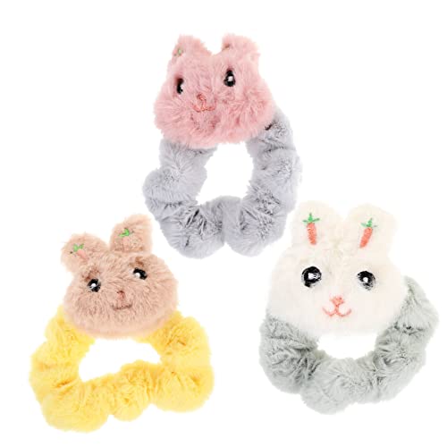 Beaupretty 3Stücke Elastische Haargummis mit Cartoon Hasen Design Hochwertige Haarbänder für und Mädchen Vielseitige Haar Accessoires Armband Nutzbar von Beaupretty