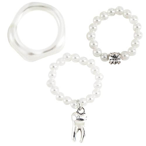 Beaupretty 3Stücke Perlenringe für Frauen Dehnbare Schmuckstücke Stilvolle Fingeraccessoires für Besondere Anlässe Beaupretty 3Stücke Perlenringe für Frauen Dehnbare Schmuckstücke Stilvolle Fingeraccessoires für Besondere Anlässe von Beaupretty