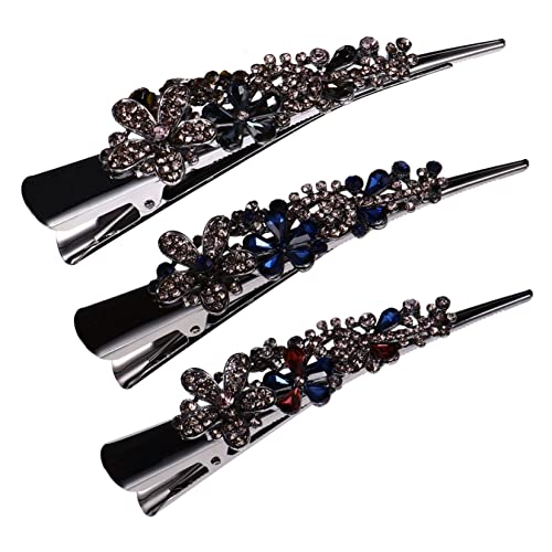 Beaupretty 3Stücke Teiliges Strass Haar Clip Vintage Haarklemmen für Damen für Hochzeiten und Festliche Anlässe und Regenbogenfarben von Beaupretty