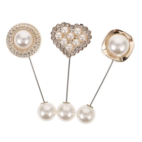 Beaupretty 3Stücke Vintage Strass Broschen mit Kunstperlen Schalnadeln für Damen für Hochzeiten und Besondere Anlässe von Beaupretty