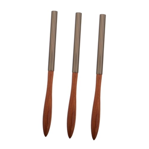 Beaupretty 3er Set Nagelstift Fingernagelbürste Nagelkunstwerkzeuge Nagelmalstift Nagellackpinsel Maniküre-stift Puderpinsel Eintauchen Nageldesign-malpinsel Maniküre-zubehör Nylonwolle Brown von Beaupretty