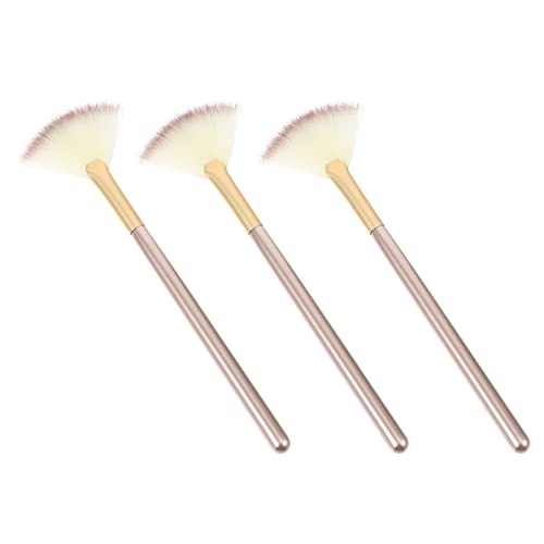 Beaupretty 3st Schminkpinsel Fächerpinsel Rougepinsel Für Make-up Gesichtsfächerbürsten Kosmetikerin Lüfterbürste Für Bronzer-pinsel Concealer Pinsel Haupt Wellpappe Aus Seiden-nylon-wolle von Beaupretty