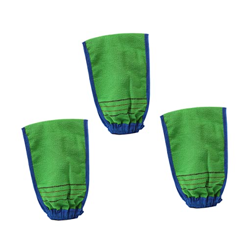 Beaupretty 3stücke Badehandschuhe Aus Bambusfasern Reibehandschuhe Für Peeling Badetuch Mit Doppelseitiger Funktion Duschschrubber Für Hautpflege Badezubehör Für Saubere Haut von Beaupretty